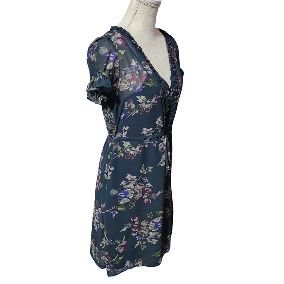 CONVERSE Mini Dress Womens Medium Floral Y2K Empire Waist Babydoll Grunge Skater - Picture 8 of 15